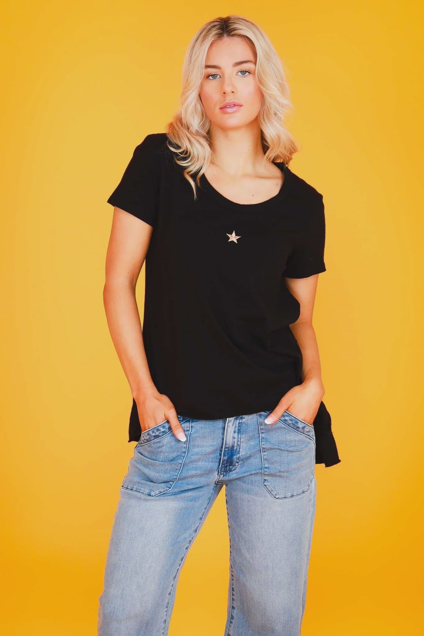 Cathie Embroidered Star T-Shirt