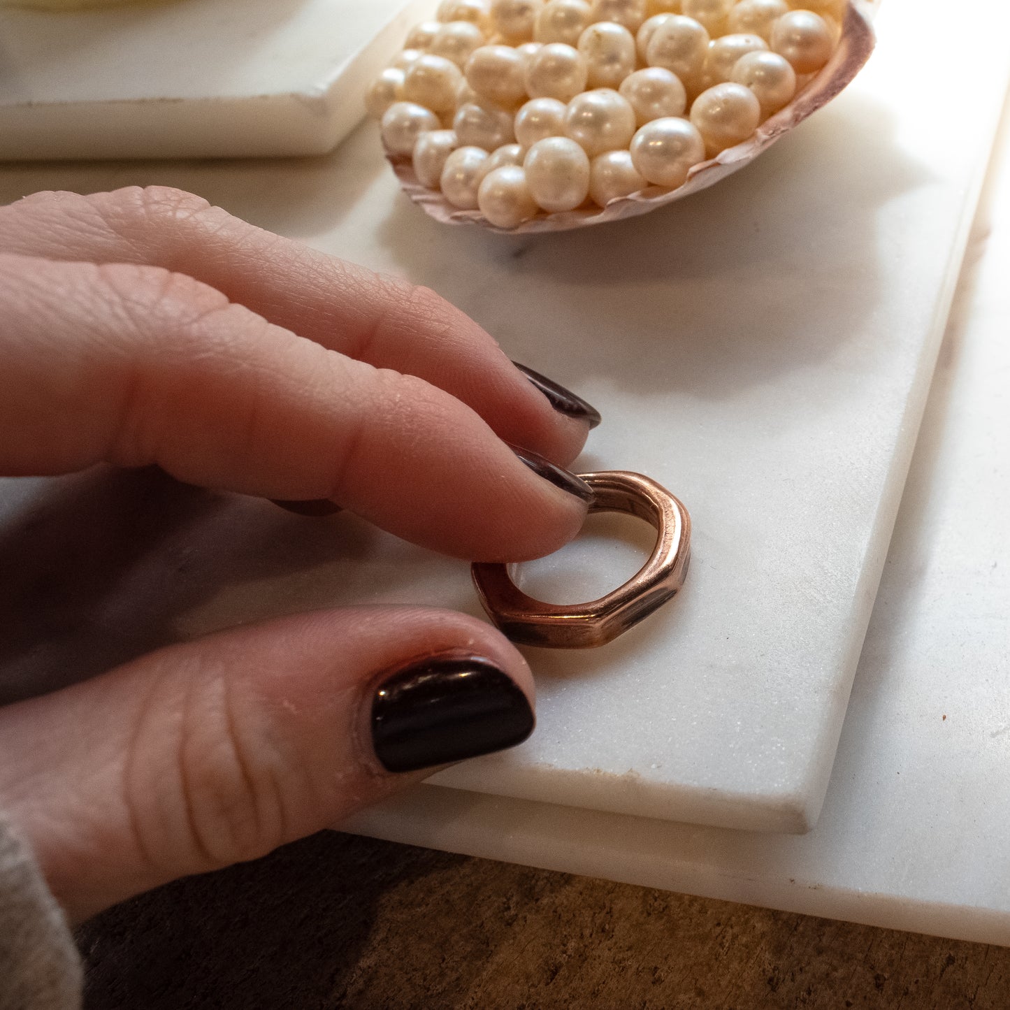 WADE Bronze Textured Rings
