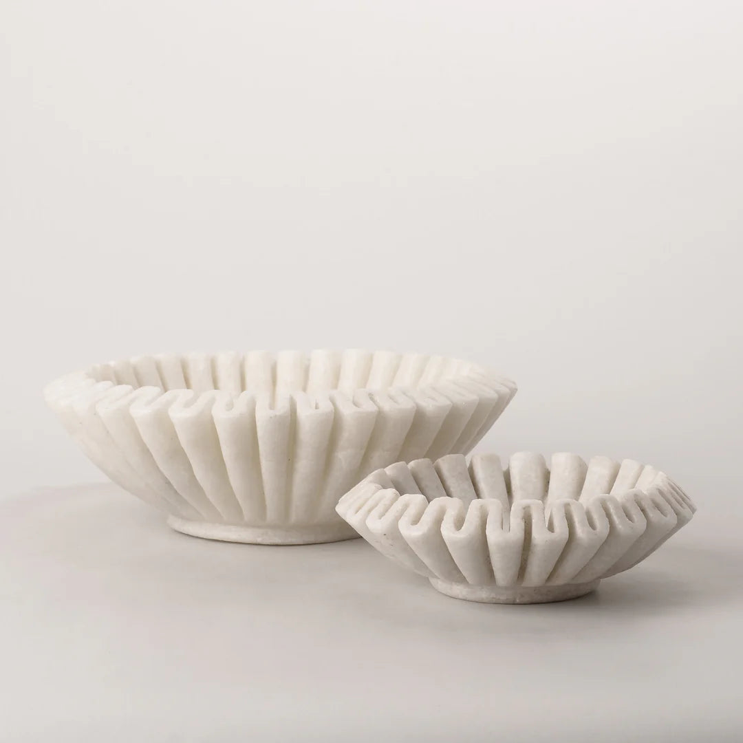 Marble Fluted Bowl