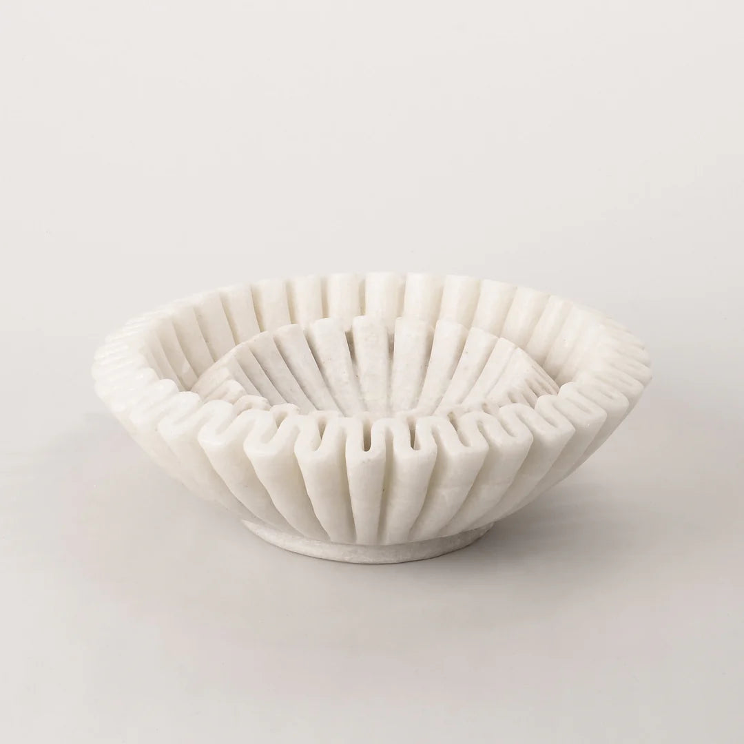 Marble Fluted Bowl
