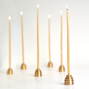 Queen B Bee Light Beeswax Candles 30cm