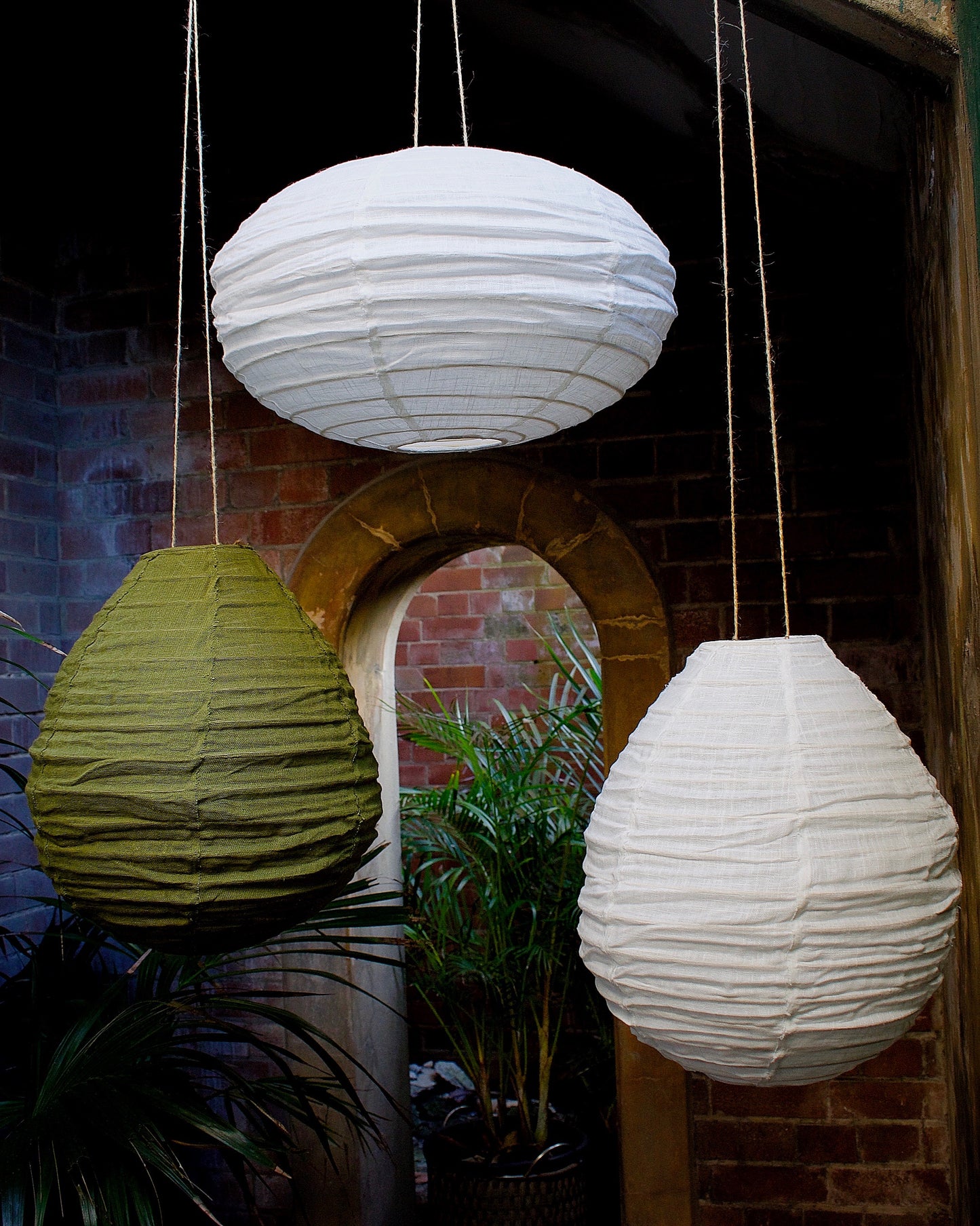 Ovo Linen Pendant Light