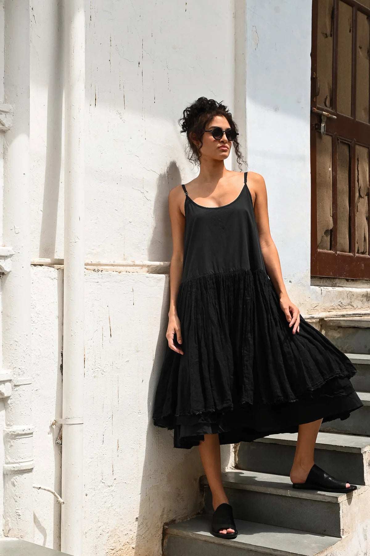 Amélie Tutu Slip Dress - Gauze Linen