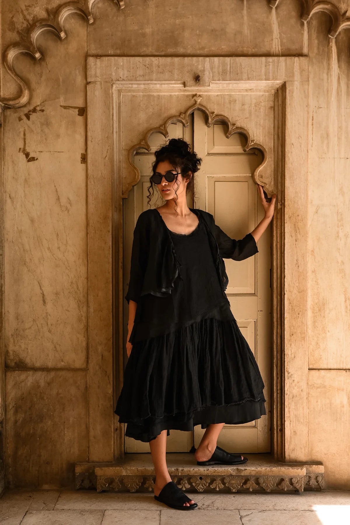 Amélie Tutu Slip Dress - Gauze Linen