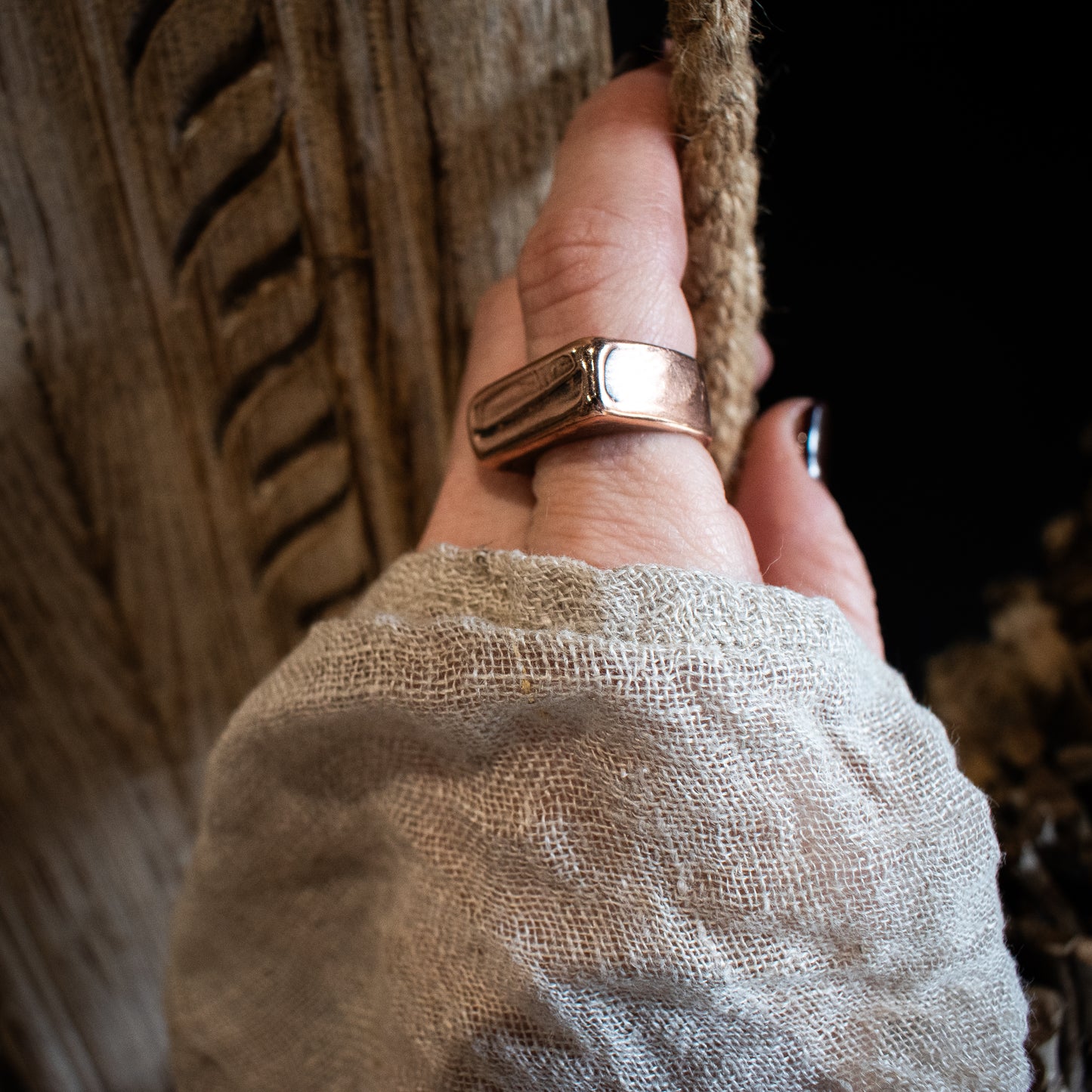 WADE Bronze Textured Rings