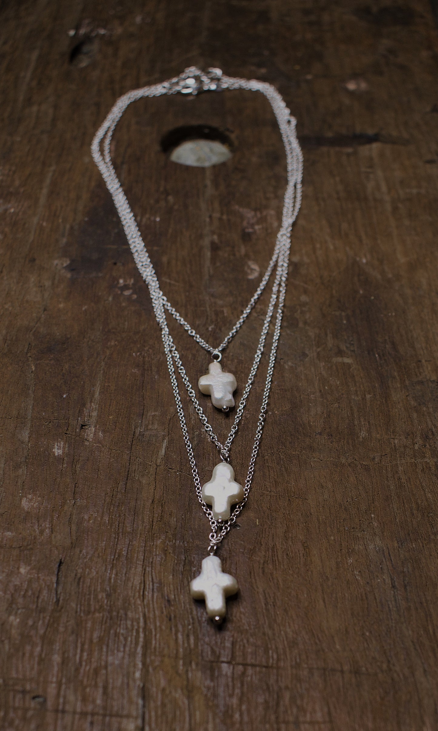 Freshwater pearl cross necklace 925 sterling silver