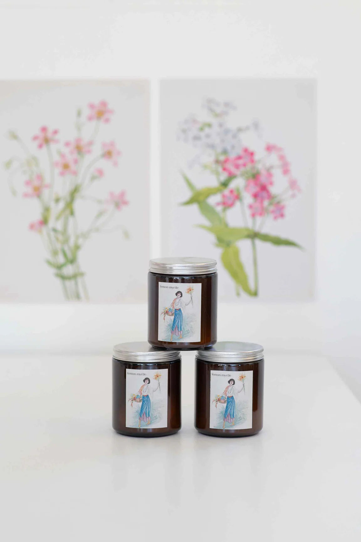 Lemon Myrtle Candle in a Glass Jar