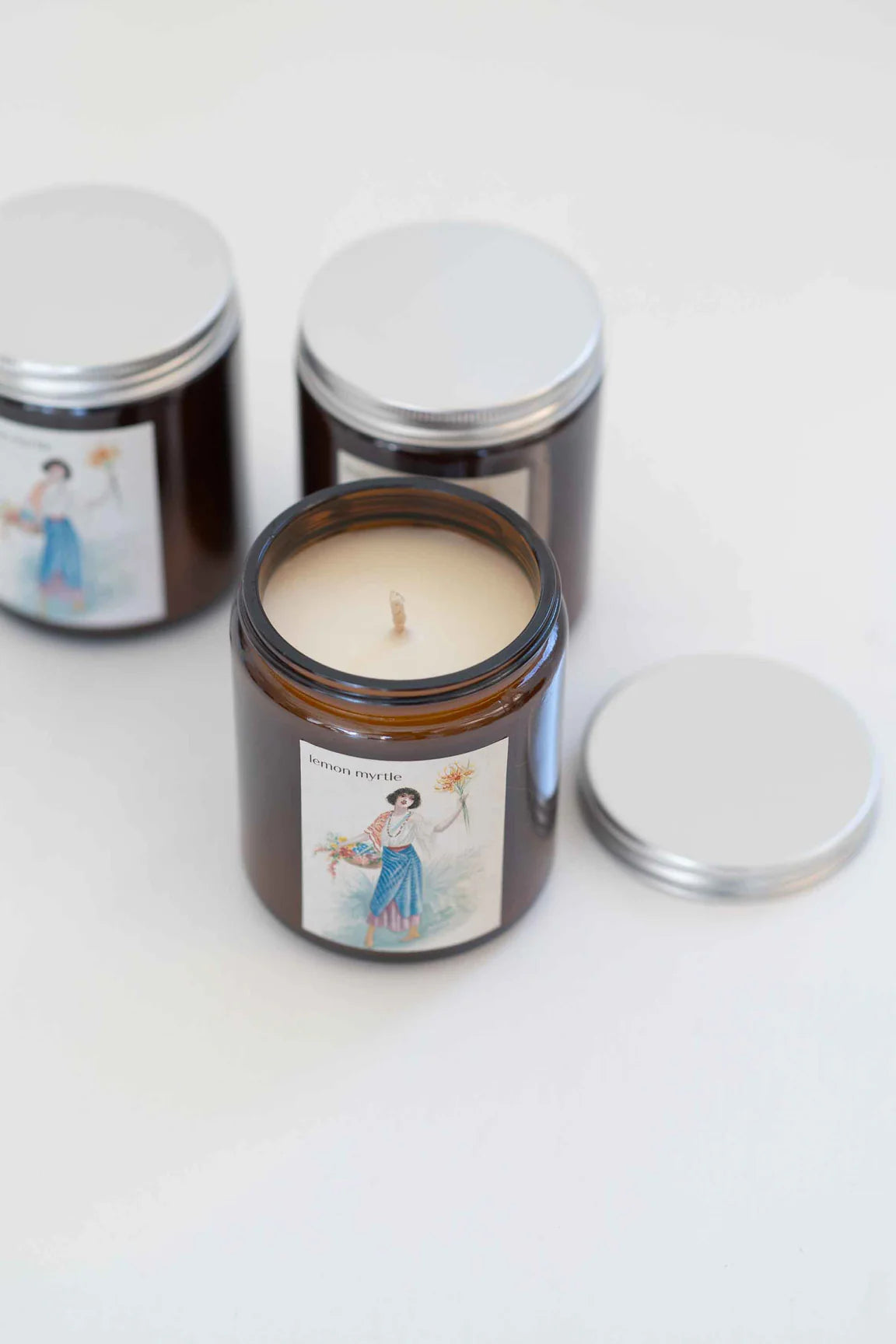 Lemon Myrtle Candle in a Glass Jar