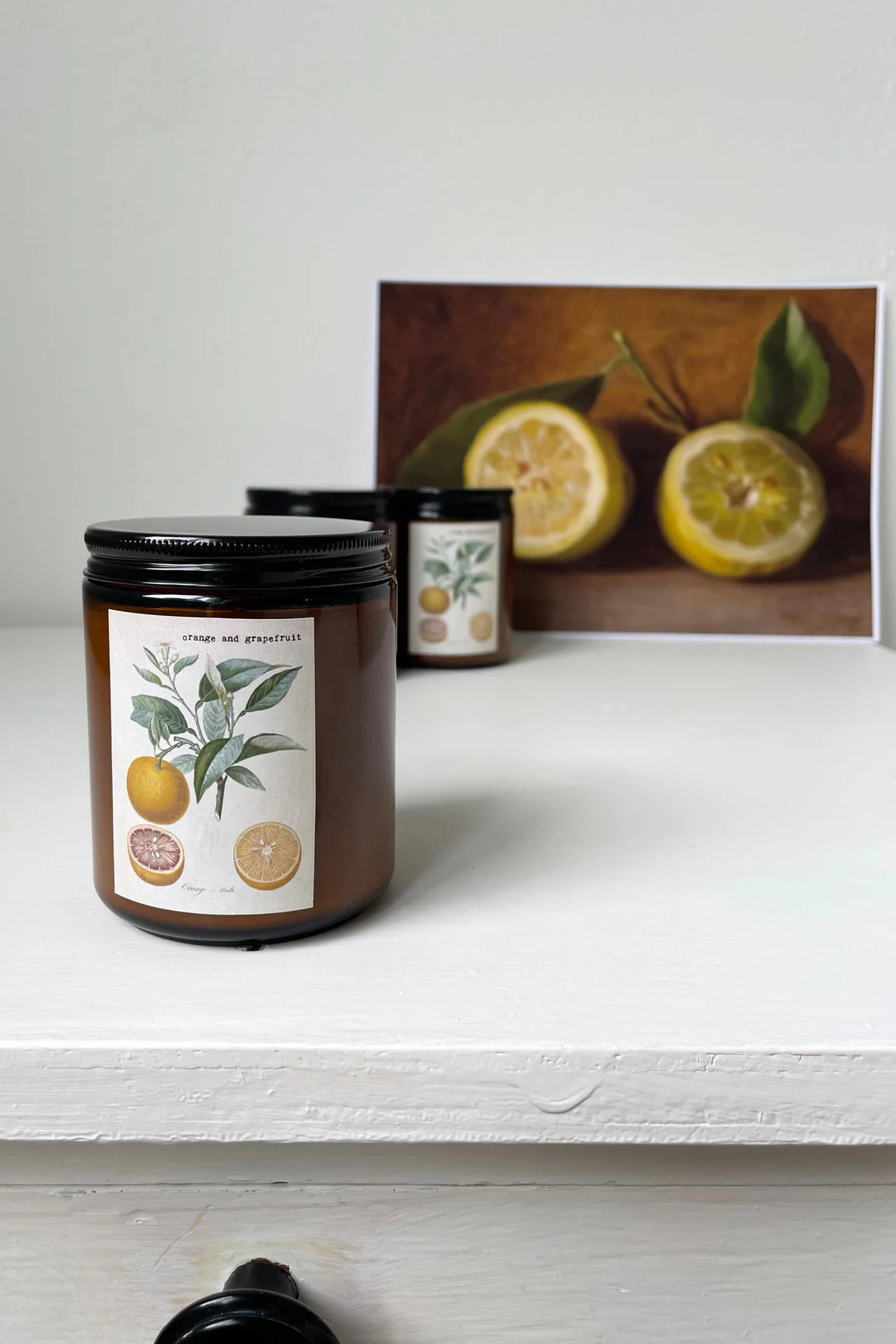 Orange Grapefruit Candle in a Glass Jar