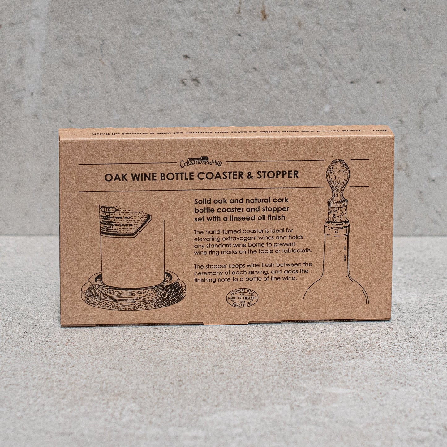 Wine Coaster and Stopper Set