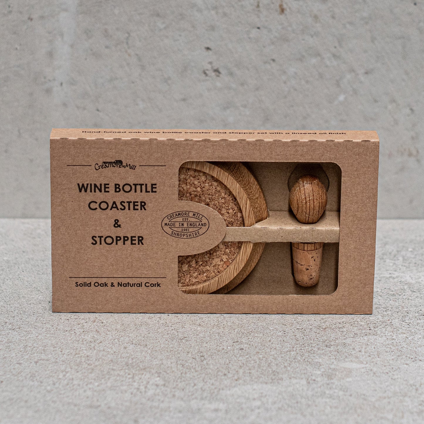 Wine Coaster and Stopper Set