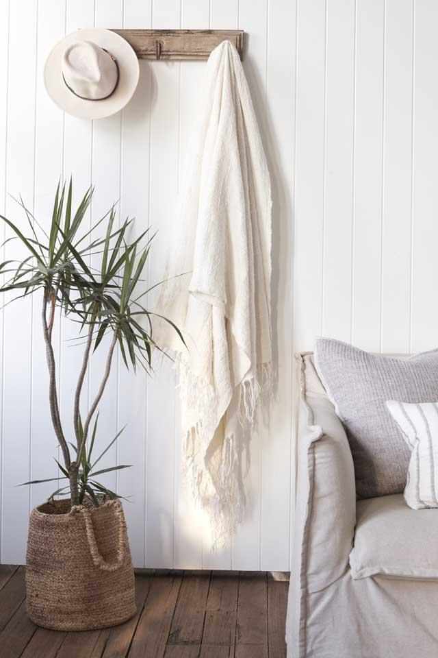 Bedouin Linen Throw Ivory