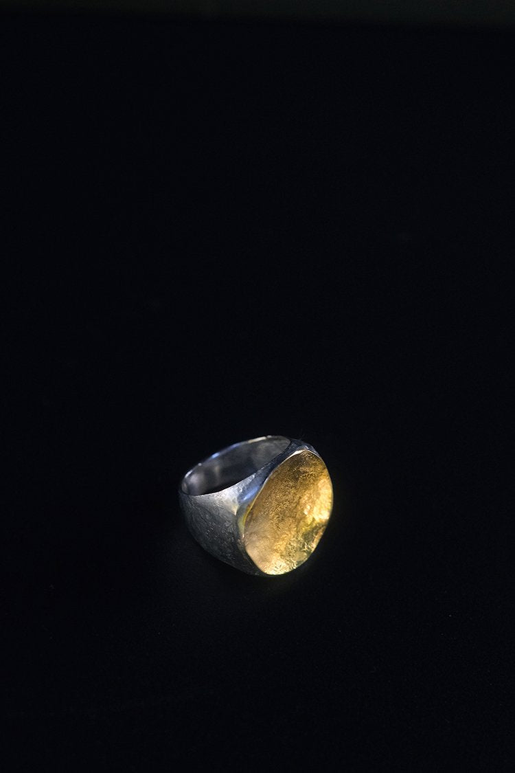 The Turama Ring - Oxidised Silver & Gold
