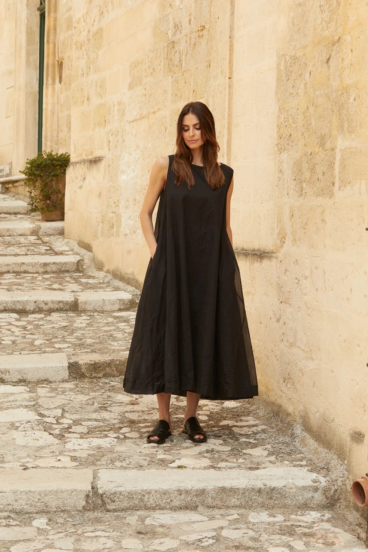 Zahra Dress - Cotton Organdy & Paper Cotton