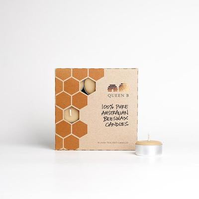Queen B Tealight Beeswax Candles 4hr