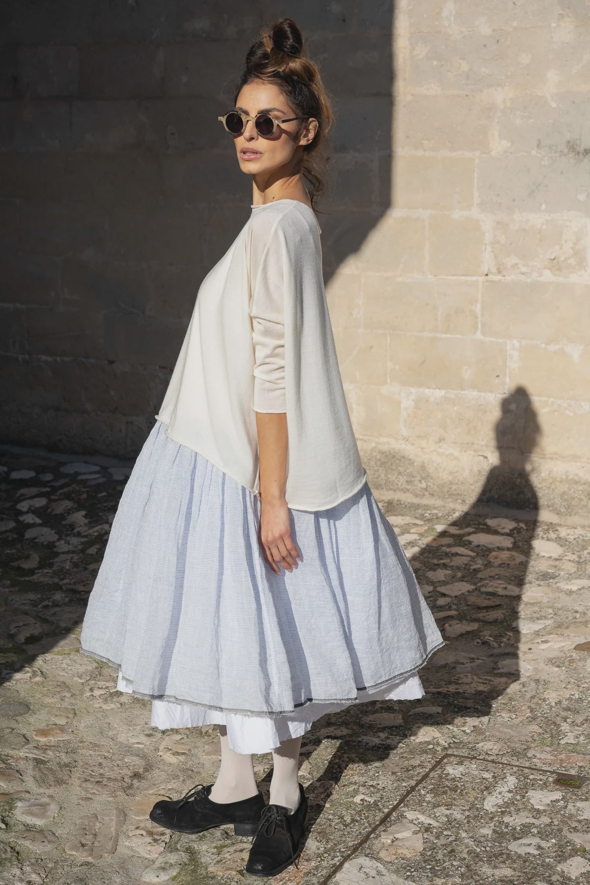 Amélie Tutu Pinstripe Slip Dress