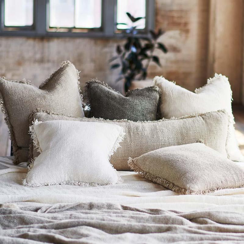 Bedouin Linen Cushion - Ivory