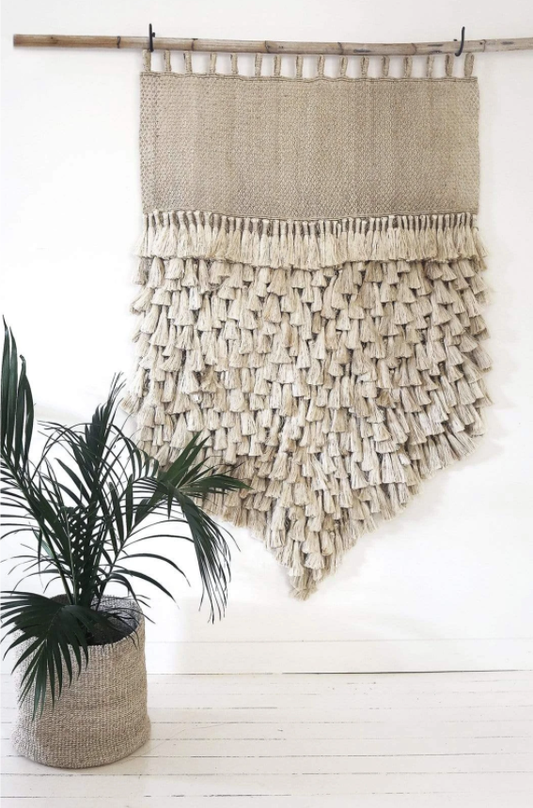 Dharma Door Jumbo Tassel Wall Hanging - Natural