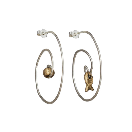 Pesci Che Volano Vortice Earrings