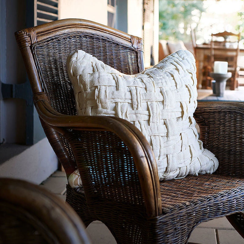 Crosier Linen Cushion - Ivory
