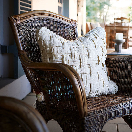 Crosier Linen Cushion -  Ivory