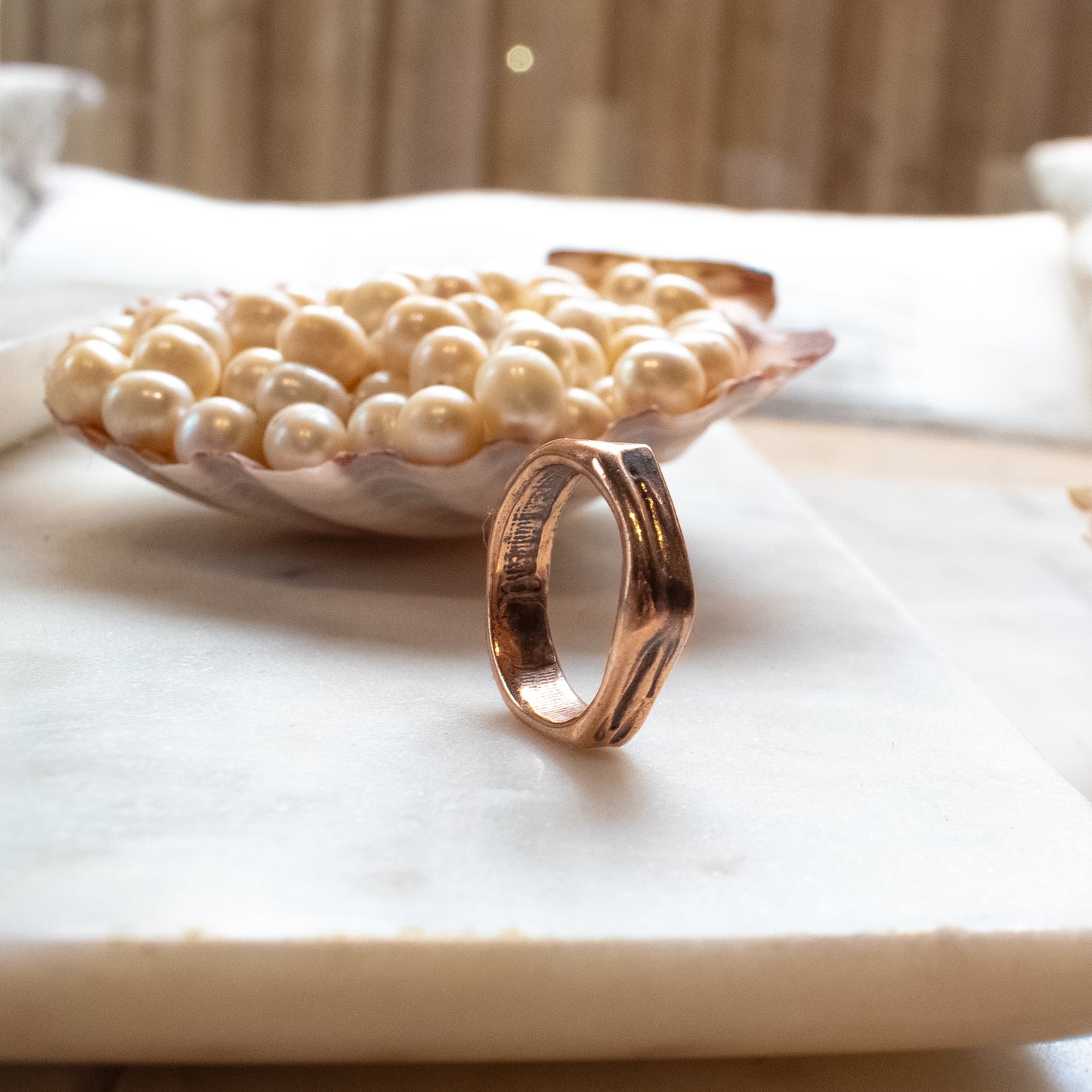 WADE Bronze Textured Rings