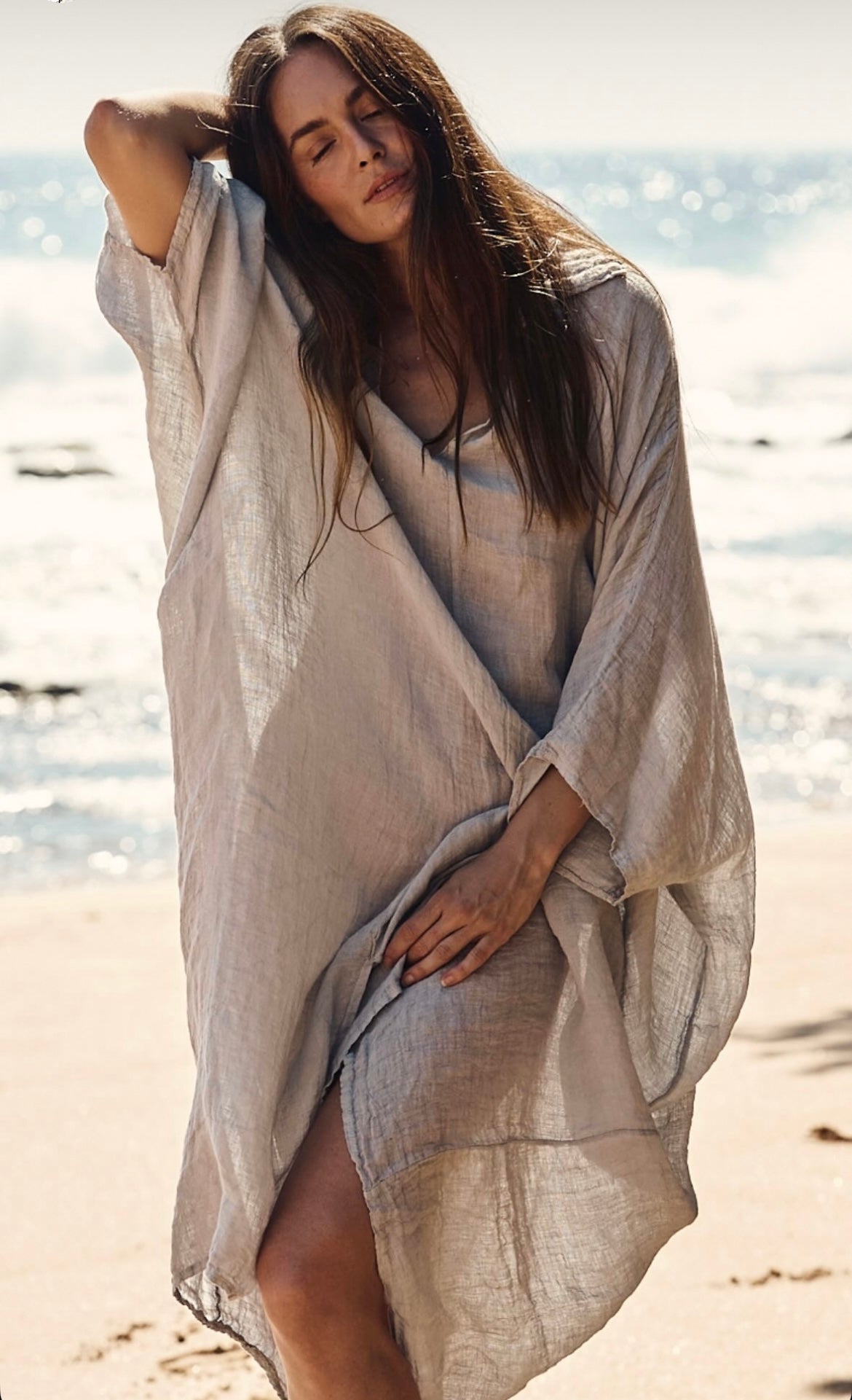 Sandy Linen Kaftan