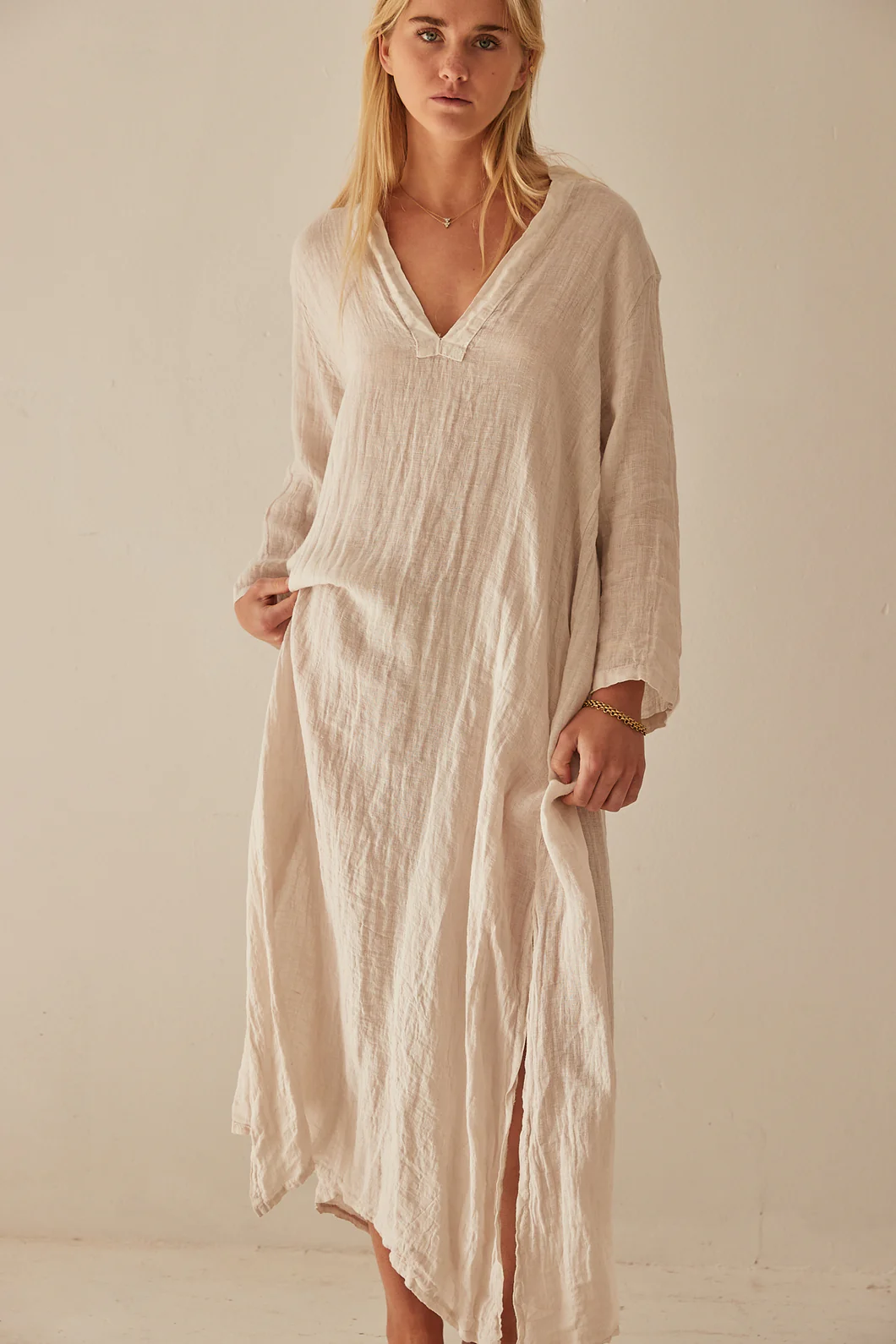 Sandy Linen Kaftan