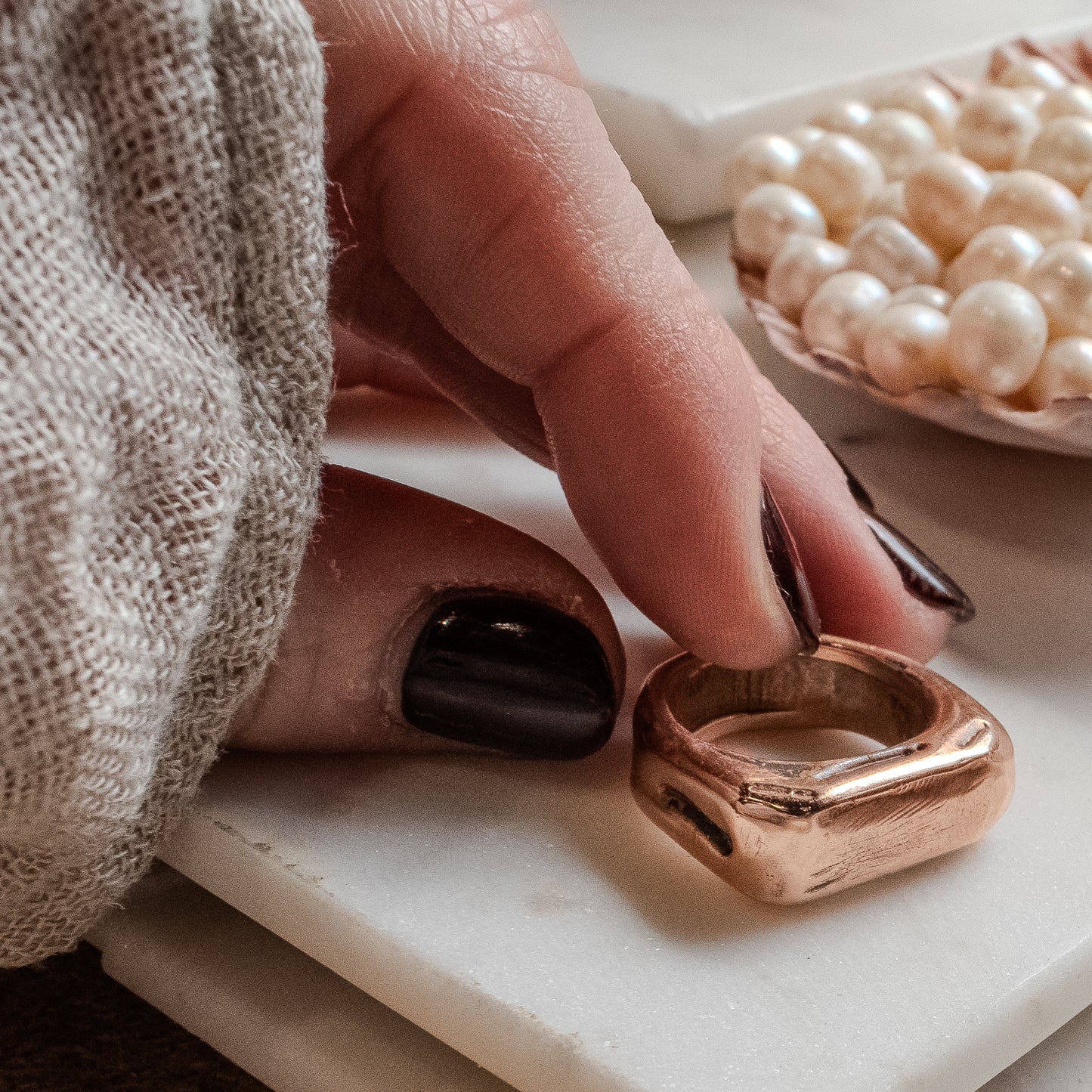 WADE Bronze Textured Rings