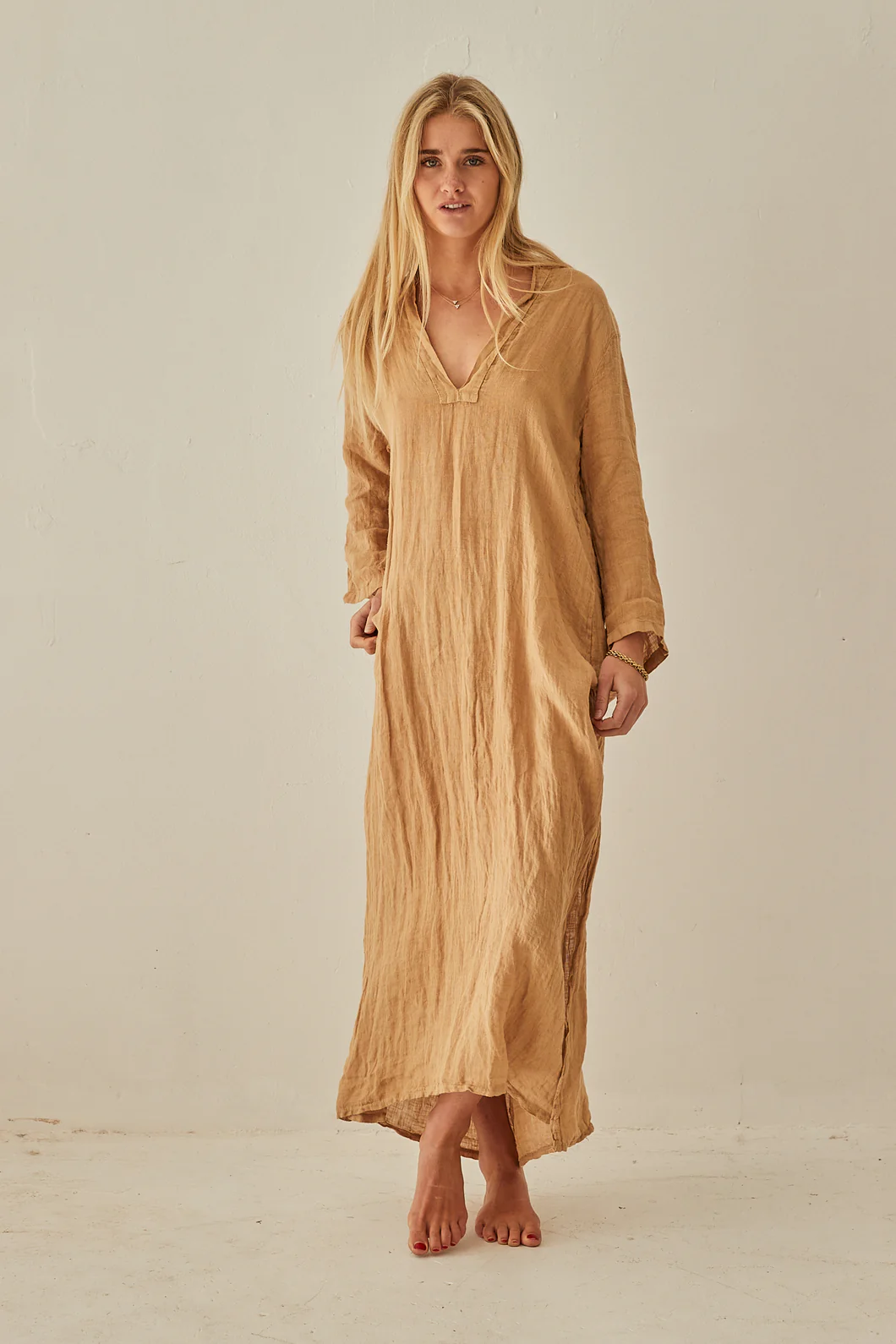 Sandy Linen Kaftan