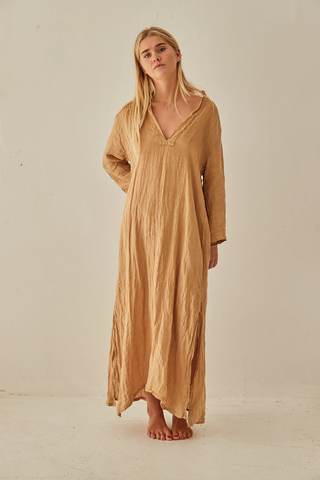 Sandy Linen Kaftan