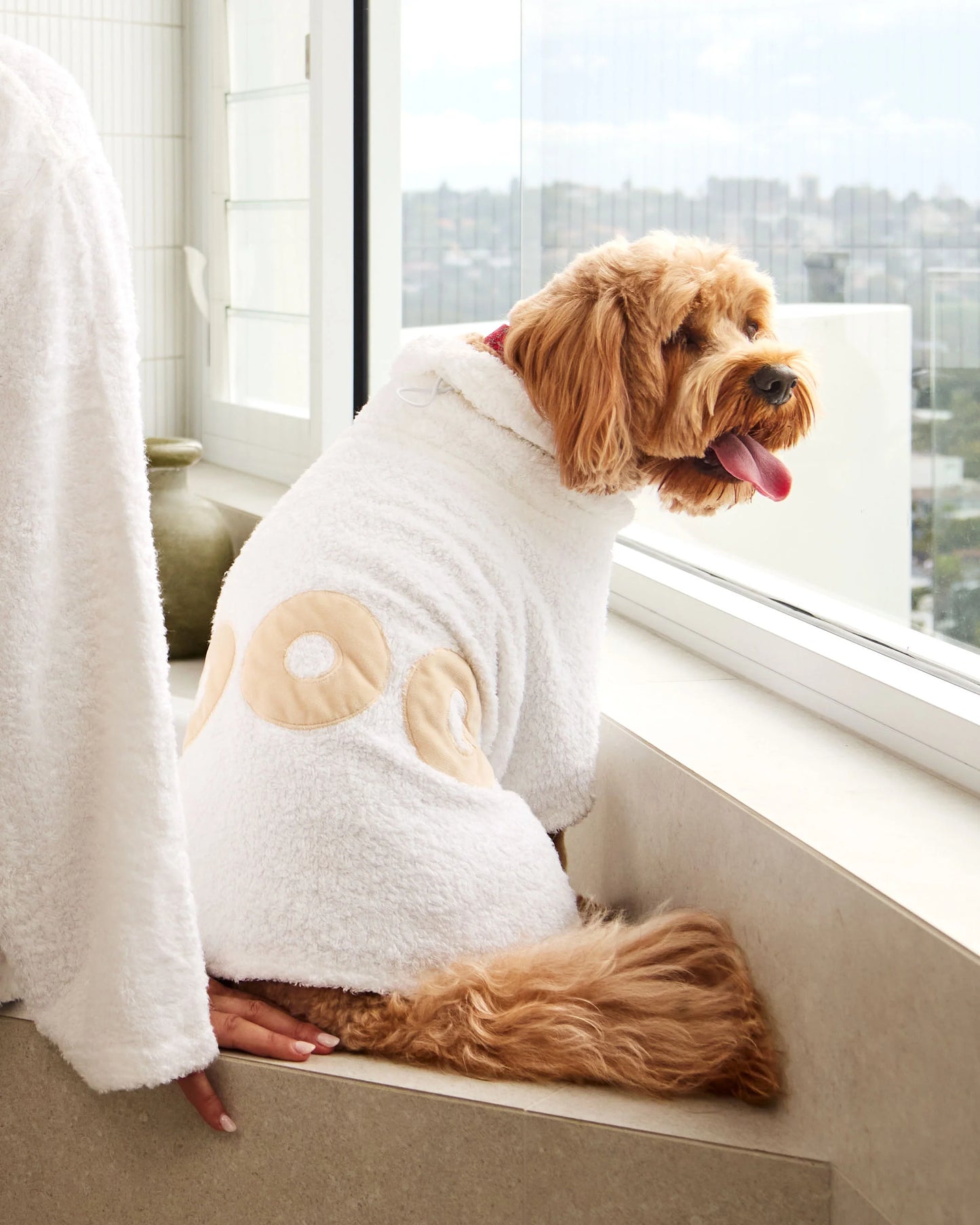 DOG by Dr Lisa Poncho/Towel WHITE