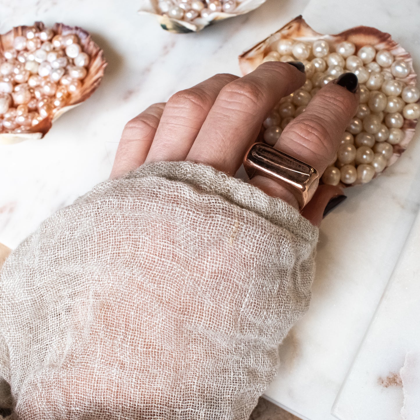 WADE Bronze Textured Rings