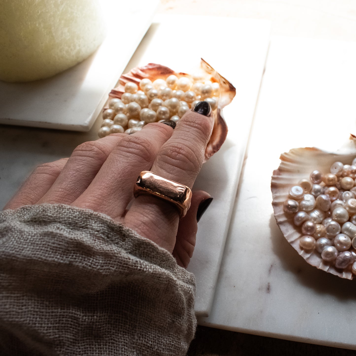 WADE Bronze Textured Rings