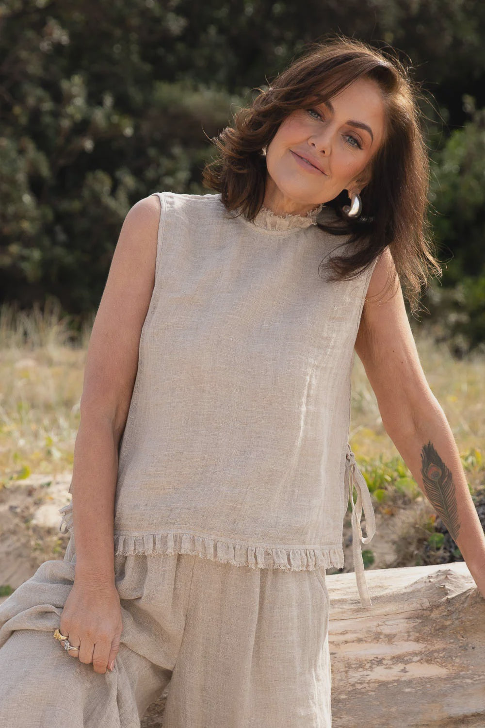 Nadia Linen Top