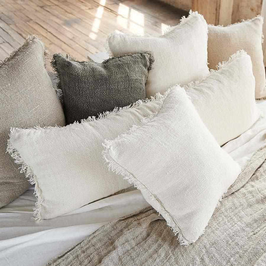 Bedouin Linen Cushion - Ivory