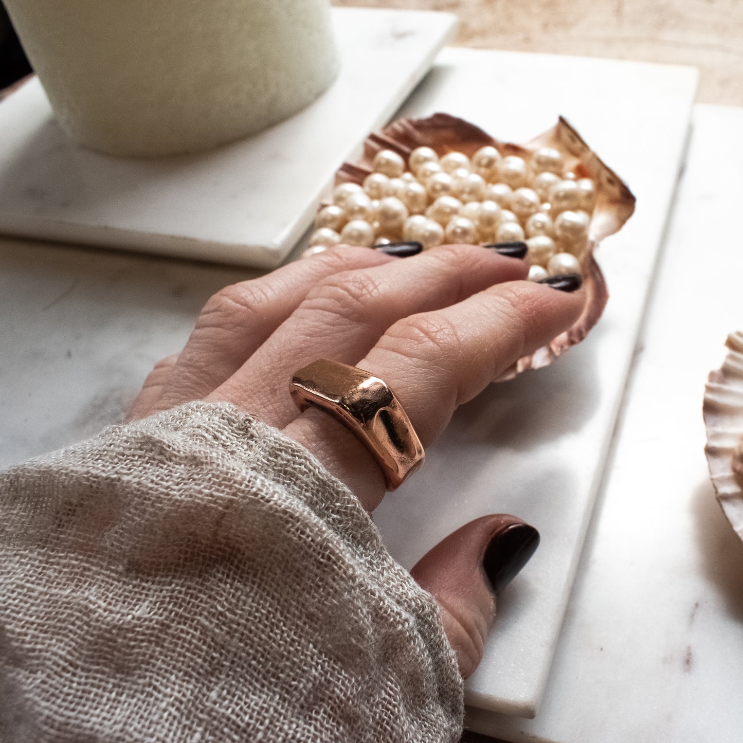 WADE Bronze Textured Rings