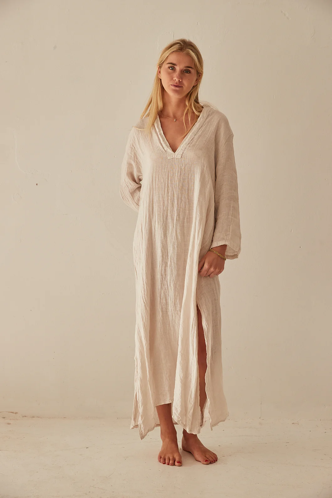 Sandy Linen Kaftan