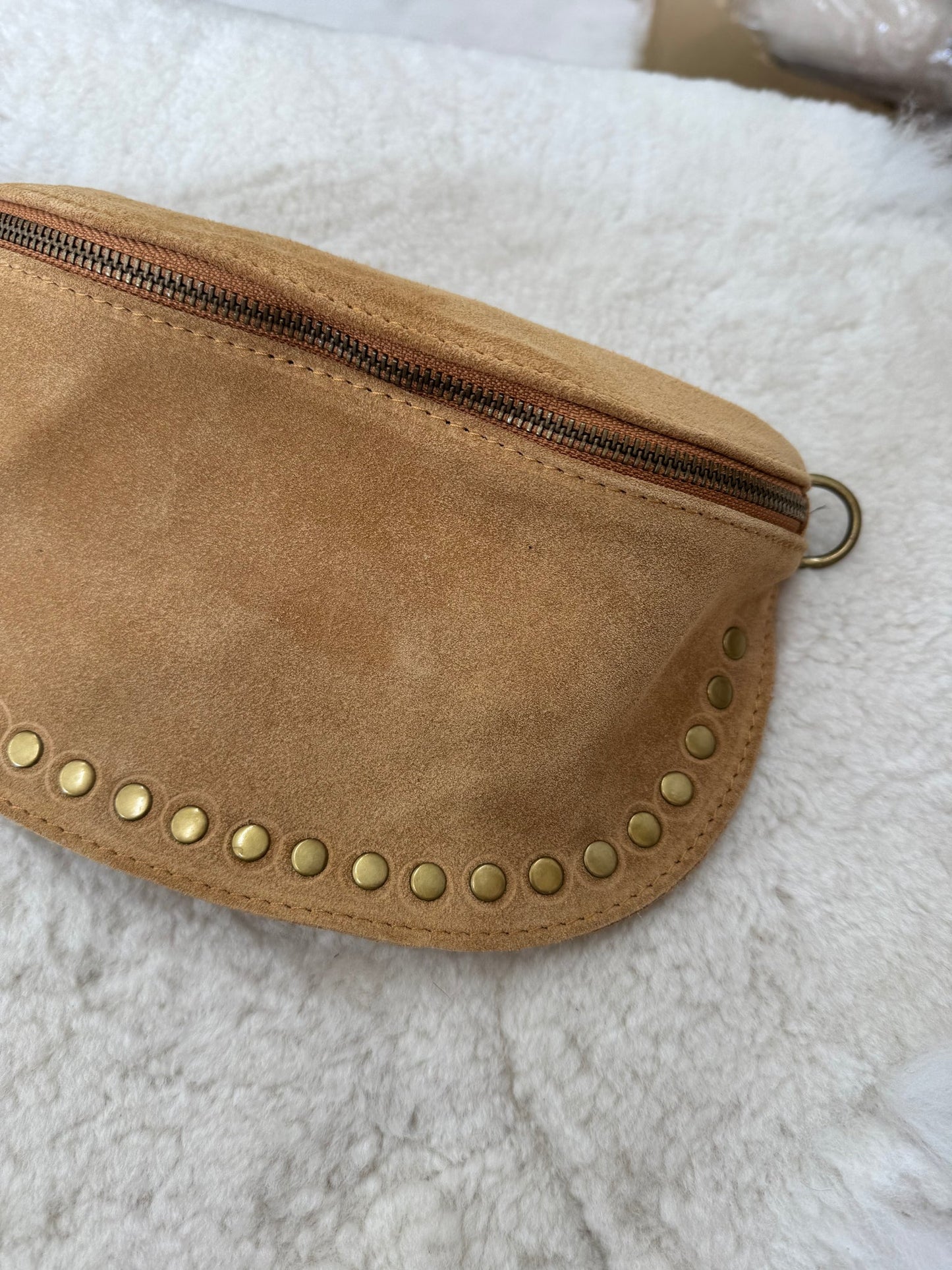 Suede Bumbag with Studs