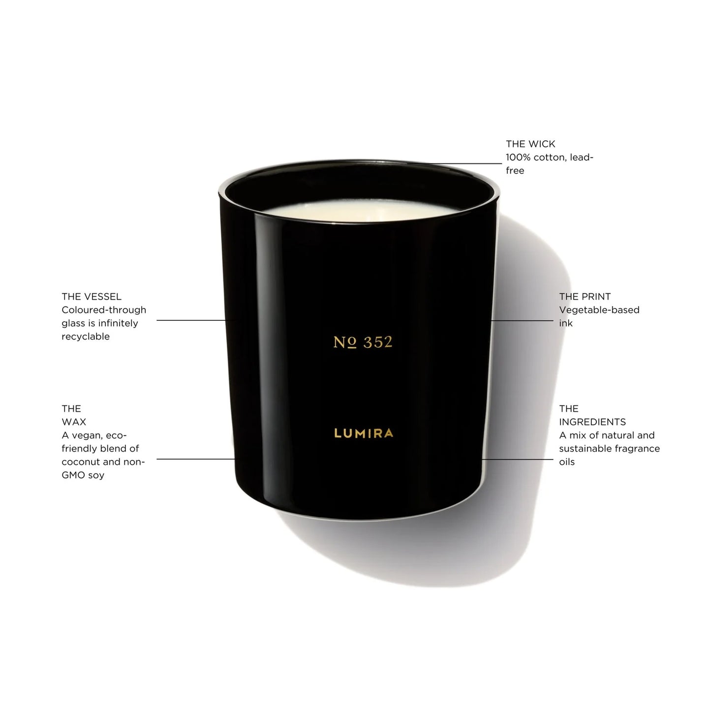 No352 Leather & Cedar Luxury Candle