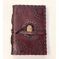 Leather Journal with Stone