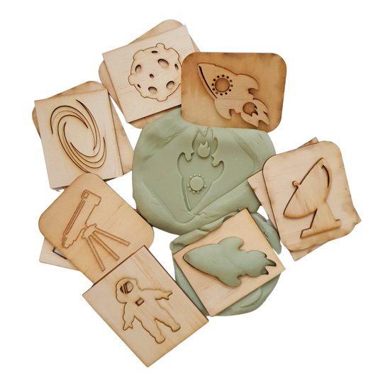 Space stamp with cut out set