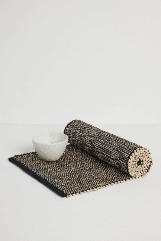 Malu Jute Table Runner - Charcoal